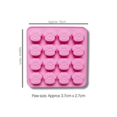 Small paws silicone mould dog treat, let's pawty